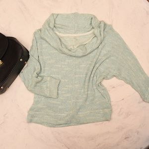 light blue Anthropologie slouchy sweater